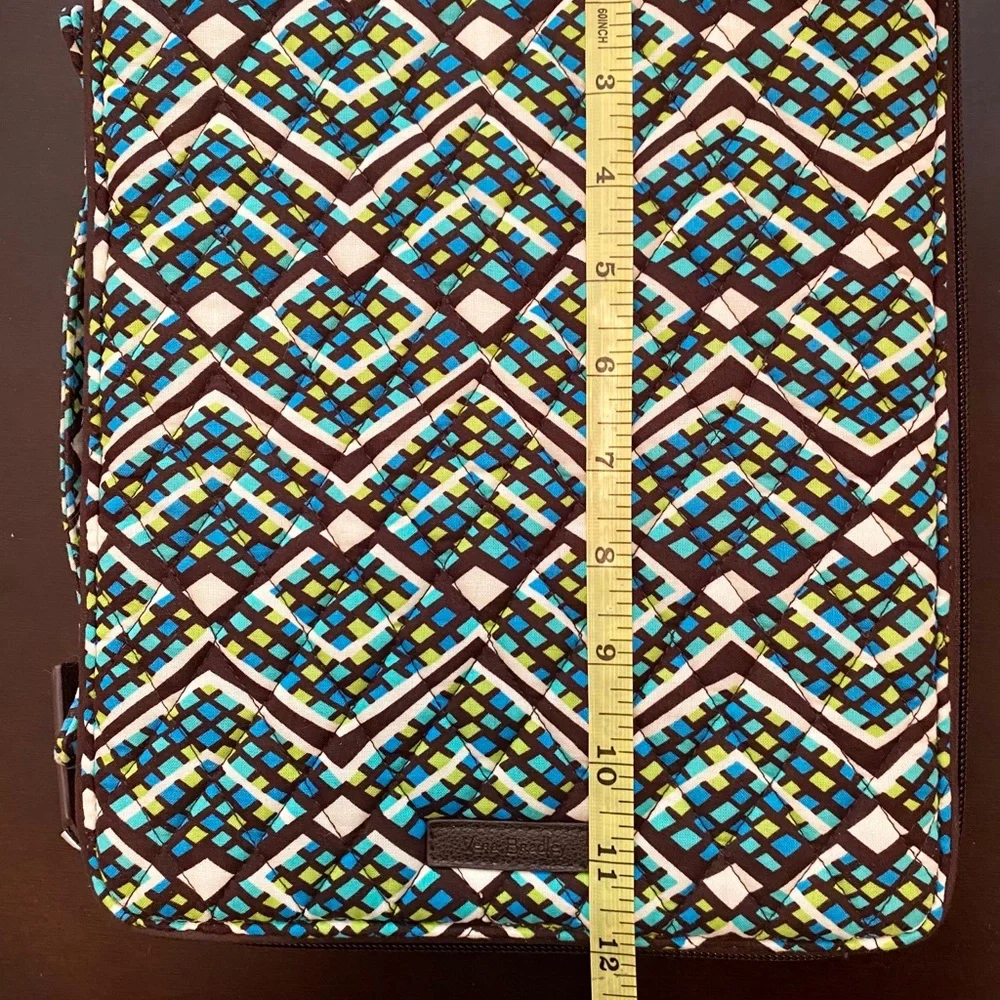 Vera Bradley Blue Green Geometric Laptop Sleeve